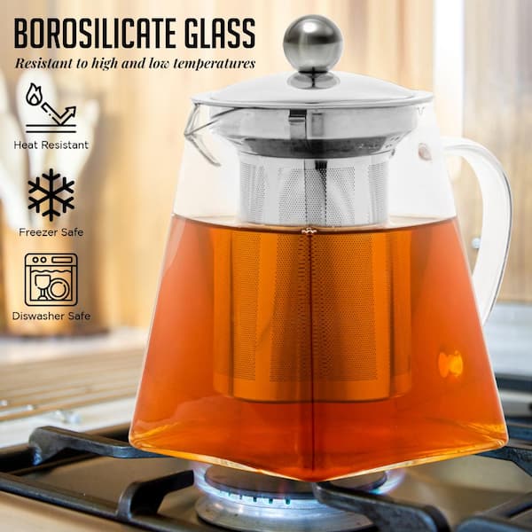 With Infuser High Temperature Resistance Handle Clear Clear Tea Kettle Tea  Pot