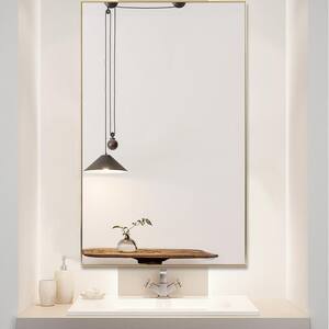 51 in. x 31 in. Large Modern Rectangle Metal Framed Bathroom Vanity Mirror