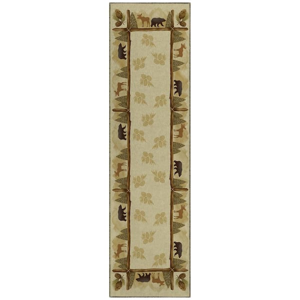 Addison Rugs Adventure Beige 2 ft. 3 in. x 7 ft. 6 in. Indoor/Outdoor Washable Area Rug