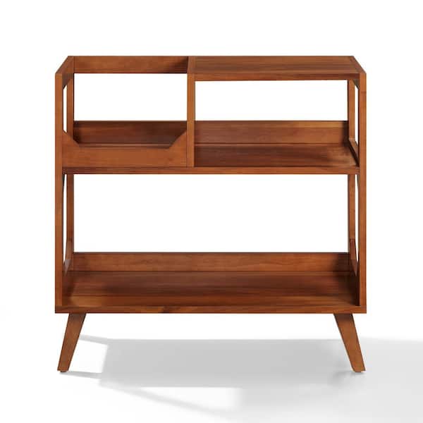 CROSLEY FURNITURE Asheville Walnut Medium Record Storage Console