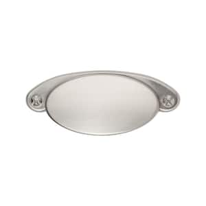 Ovaline 3-1/2 in. Center-to-Center Satin Nickel Cup Pull