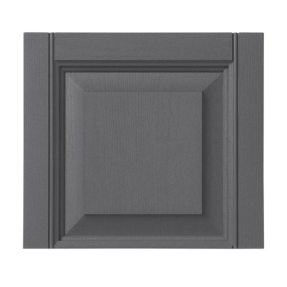 13 in. x 15 in. Polypropylene Raised Panel Transom Design Gray Shutter Top Pair price history on PriceWatchPro
