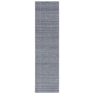 Kilim Grey/Ivory 2 ft. x 9 ft. Striped Geometric Runner Rug