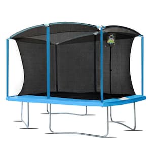 Moxie 8 ft.x12 ft. Rectangular Outdoor Trampoline Set with Premium Safety Enclosure  Gymnastics Rectangular Trampoline