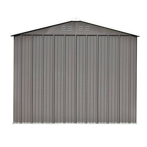 7 8 Ft W Wx6 D Metal Garden Shed With Lockable Door Vents And Foundation Patio Storage In Grey 46 Sq Hd M G3 - Shed Wall Vents Home Depot 7 8 Ft W Wx6 D Metal Garden Shed With Lockable Door Vents And Foundation Patio Storage In Grey 46 Sq Hd M G3 - Shed Wall Vents Home Depot