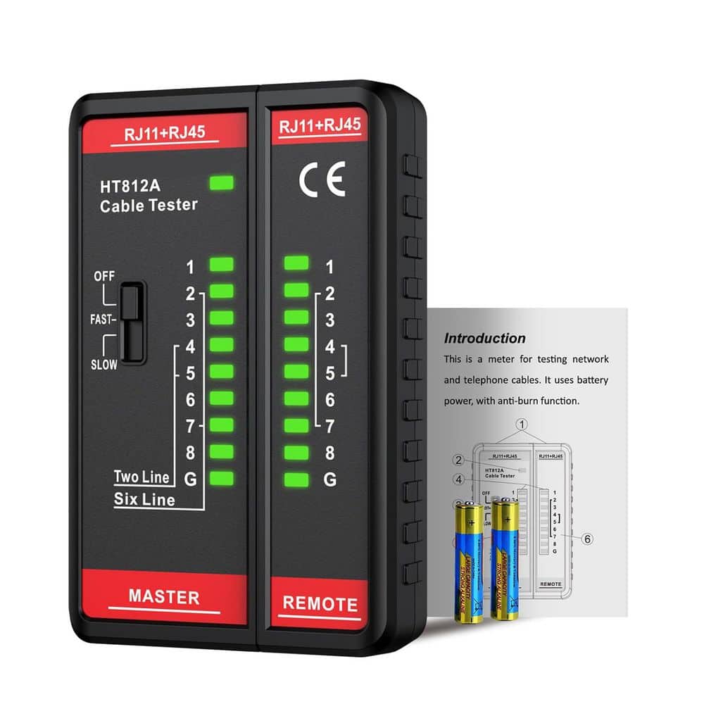 RJ45 RJ11 Network Cable Tester with Fast/Slow Gear for CAT5/CAT6, Coax, Video, Data price history on PriceWatchPro