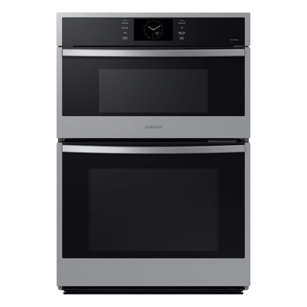 "Samsung 30"" Microwave Combination Wall Oven with Steam Cook in Stainless Steel, Silver"