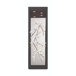 Aerie 6 in. 4-Light Silver and Black Integrated LED Wall Sconce