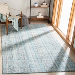 Abstract Blue/Multi 6 ft. x 9 ft. Solid Area Rug