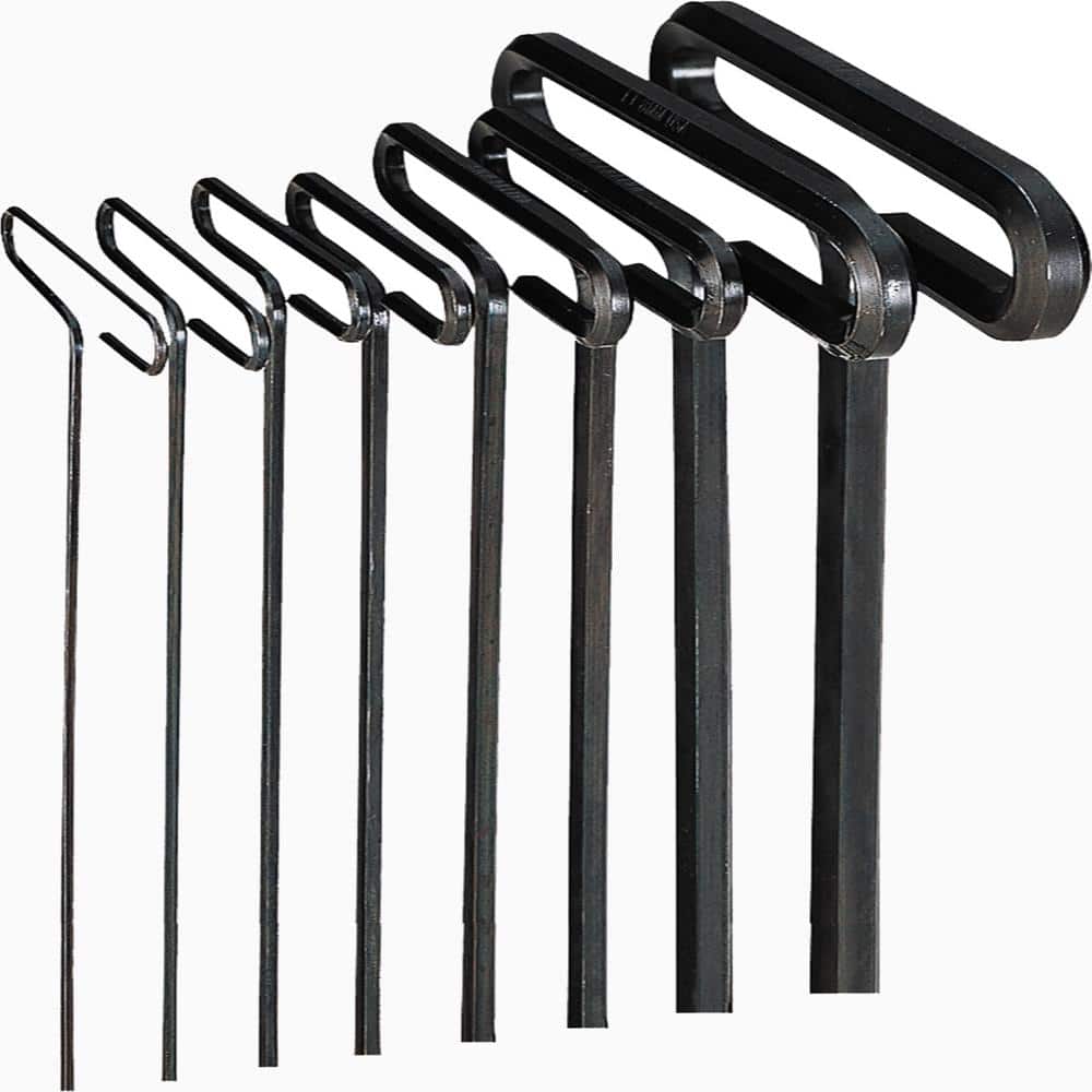 Std Grip Hex T-Key Allen Wrench - 8-Pieces Set Metric MM Sizes 2-10 (9 in. 