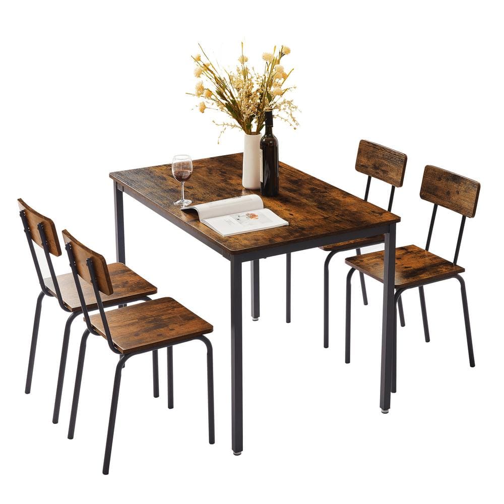 5-Piece Wood Outdoor Dining Set