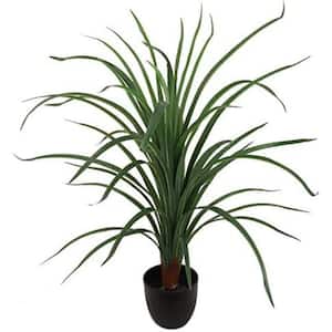 28" Artificial Dracaena Plant in Black Pot with 40 Silk Leaves