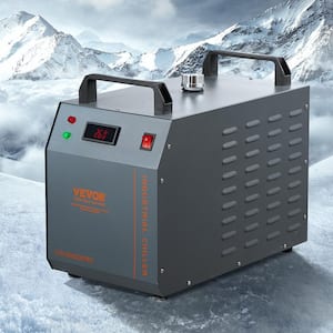 Industrial Water Chiller 150-Watt Air-Cooled Industrial Water Cooler with 12L Water Tank Capacity 18 L/min Max Flow Rate