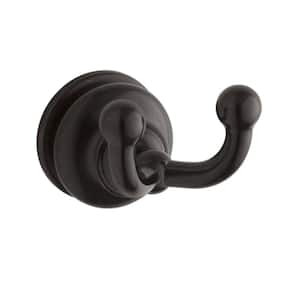 Fairfax Wall Mounted J-Hook Double Robe/Towel Hook in Oil-Rubbed Bronze