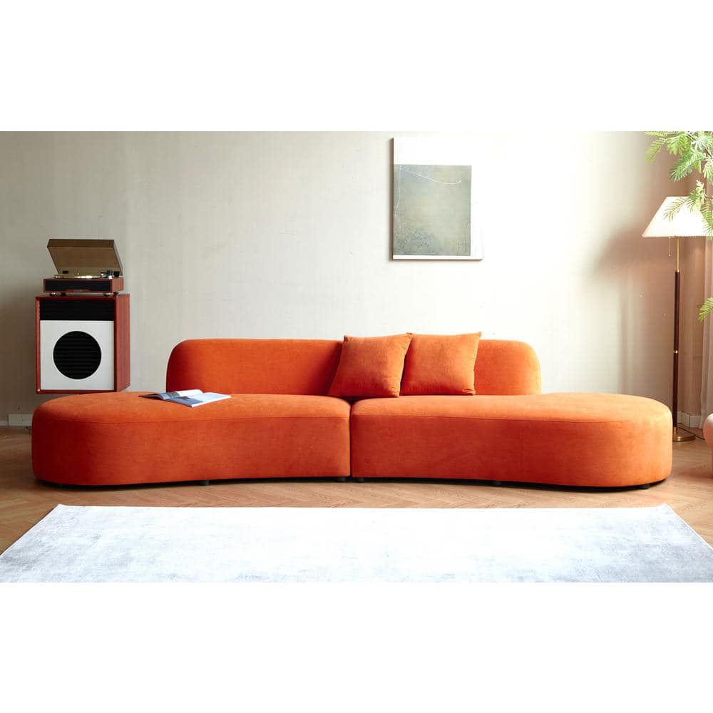 US Pride Furniture Marcane 132 in. Armless 6-Seat Half-Moon Shaped