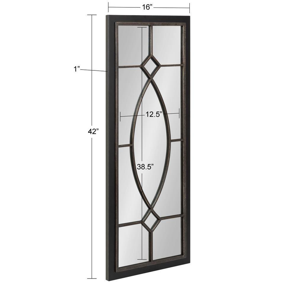 Bakersfield Black Full Length Rectangular Wood Wall Mirror