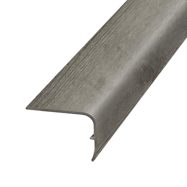 PERFORMANCE ACCESSORIES Pelican Gray 1.32 in. Thick x 1.88 in. Wide x 78.7 in. Length Vinyl Stair Nose Molding