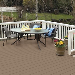8 oz. #SC-153 Taupe Solid Color Waterproofing Exterior Wood Stain and Sealer Sample