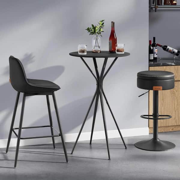 Round Cocktail High Top Pub Bistro Table,Black YANFX3 - The Home Depot