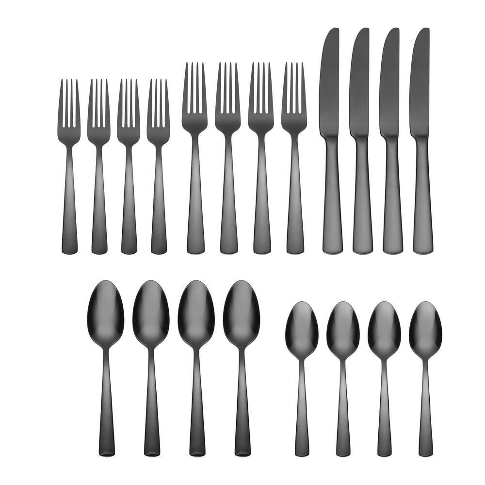 Oneida Oneida Aptitude Glossy Midnight 20 Piece Set, Service for 4