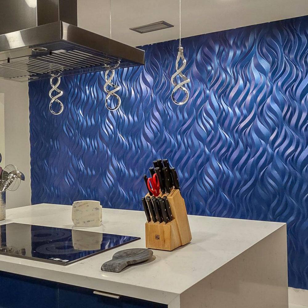 White 24" x 24" 3D Textured Decorative Wall Panels