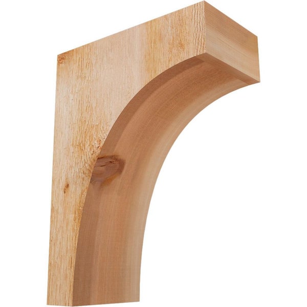 Ekena Millwork 6 in. x 12 in. x 16 in. Western Red Cedar Huntington Rough Sawn Corbel