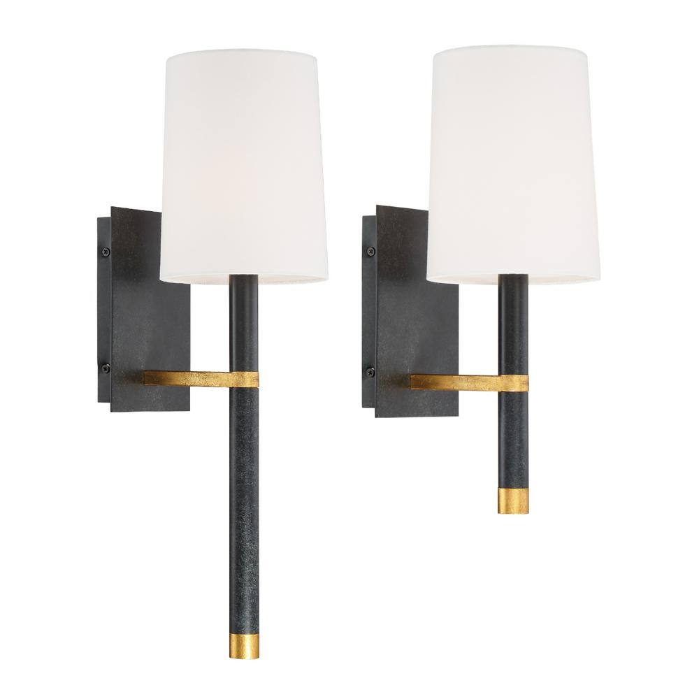 Weston 1-Light Black and Antique Gold Sconce price history on PriceWatchPro