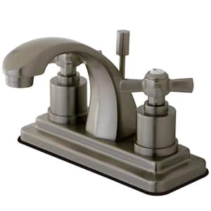 Millennium 4 in. Centerset 2-Handle Bathroom Faucet in Brushed Nickel