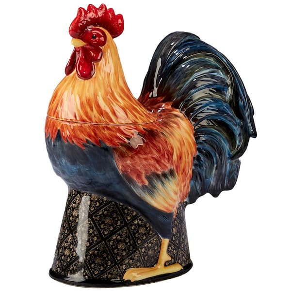 Certified International Gilded Rooster Multi-Colored 11.25 in. 3-D Cookie Jar