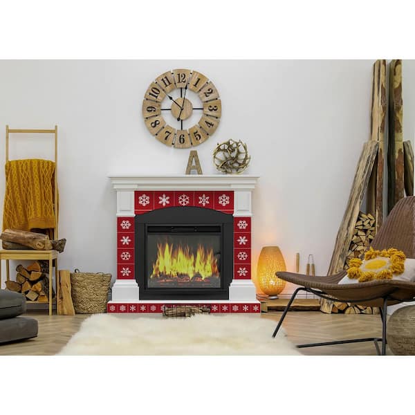 Red CN01 4 in. x 4 in. Vinyl Peel and Stick Tile (24-Tiles, 2.67 sq. ft. / Pack)