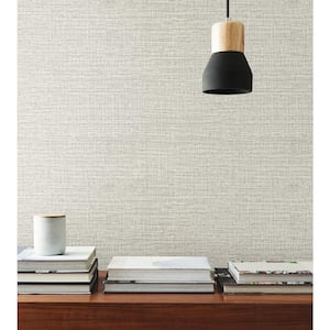 White Ivory Scotland Tweed Abstract Vinyl Non-Pasted Wallpaper Roll