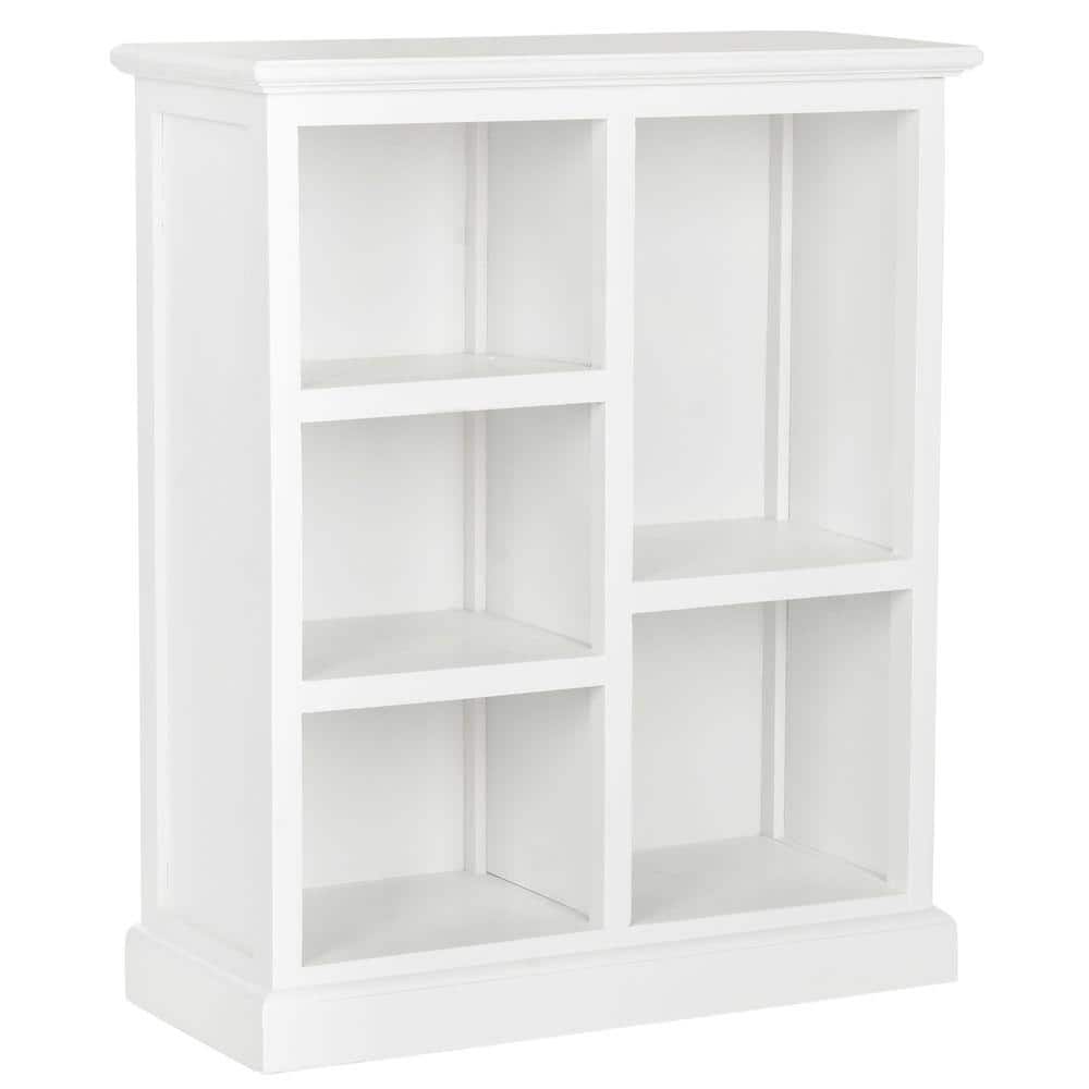 Maralah 25'' White Transitional 5-Shelf Bookcase