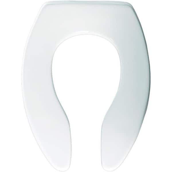 Church Elongated Open Front Toilet Seat in White