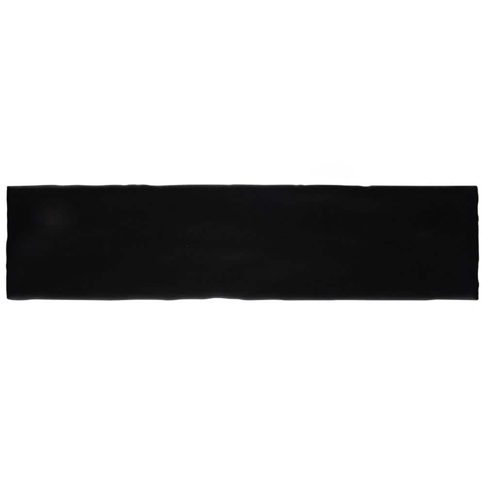 Castillo Matte Black 3" x 12" Ceramic Subway Wall Tile