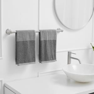 5-Piece Bath Hardware Set with 2-Towel Bars/Racks,Towel/Robe Hook, Toilet Paper Holder in Brushed Nickel