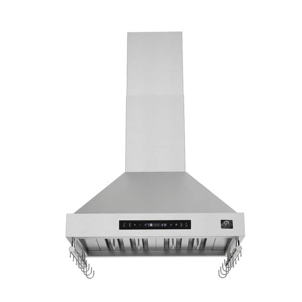 Venezia 30 in. Wall-Mounted Range Hood with Touch Controls and Baffle Filters in Stainless Steel, Ducted