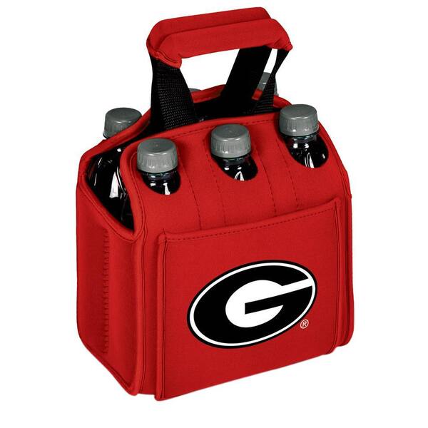 Picnic Time University of Georgia Bulldogs 6-Bottles Red Beverage Carrier