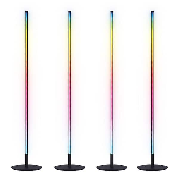Feit Electric 42 in. Integrated LED Color Changing Smart Home Wi-Fi Connected Wireless Floor Lamp (4-Pack)