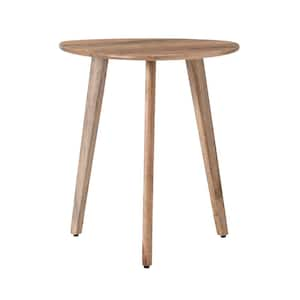 Armstrong 16 in. x 16 in. x 18 in. Natural Triangle Solid Mango Wood End Table