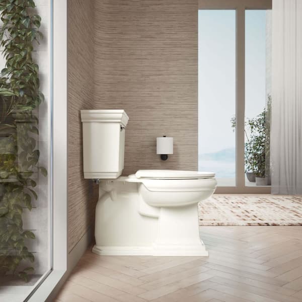 KOHLER Glissade ReadyLatch Quiet-Close Elongated Front Toilet Seat in Biscuit