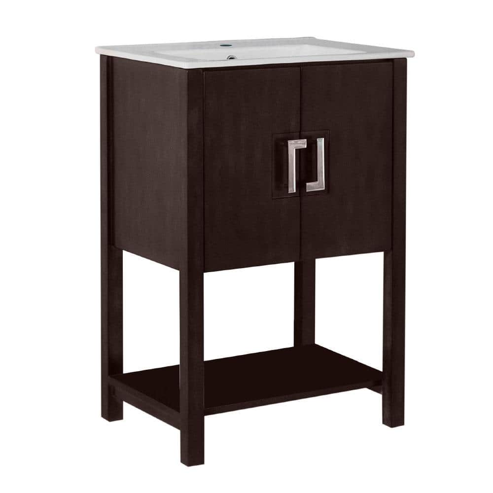 Bellaterra Home Pomona 24 in. W x 18 in. D x 36 in. H Single Vanity in