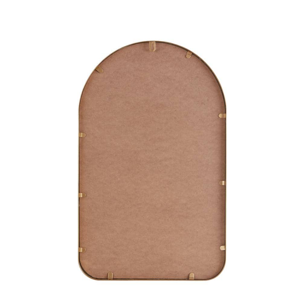 Gold Arched Floral Metal Frame Wall Mirror