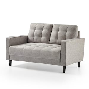 Benton 2-Seat Soft Grey Upholstered Loveseat