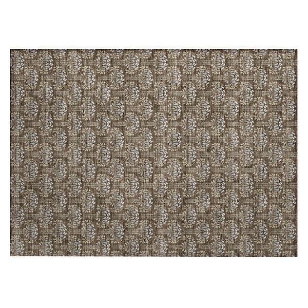 Chantille Machine Washable Indoor/Outdoor Abstract ACN3065 Chocolate 3 ft. x 4 ft. Area Rug