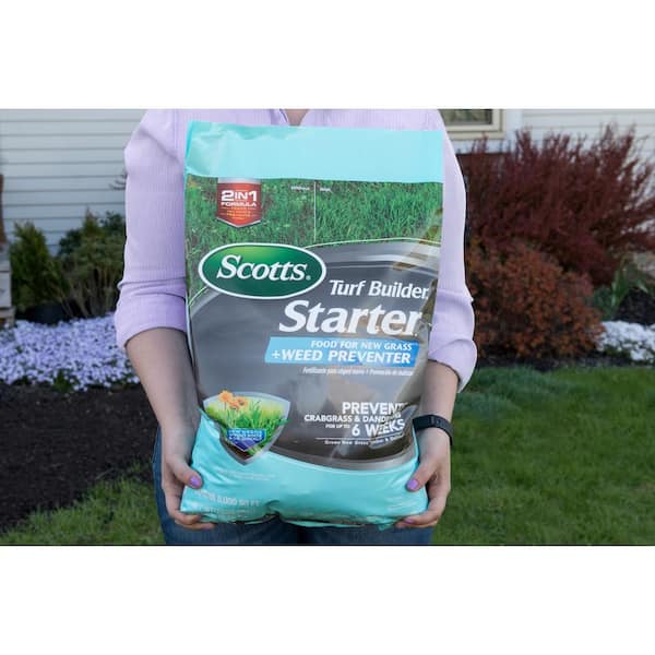 scotts starter fertilizer with weed preventer home depot