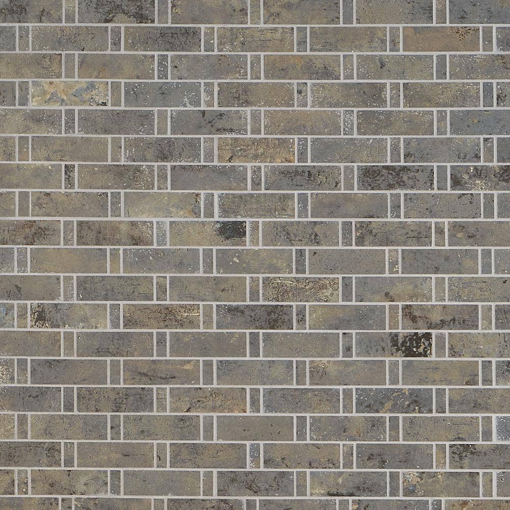 Mantis Sage Matte Porcelain Geometric Mosaic Tile 12" x 12"