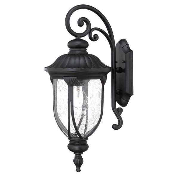 Acclaim Lighting Laurens Collection 1-Light Matte Black Outdoor Wall Lantern Sconce