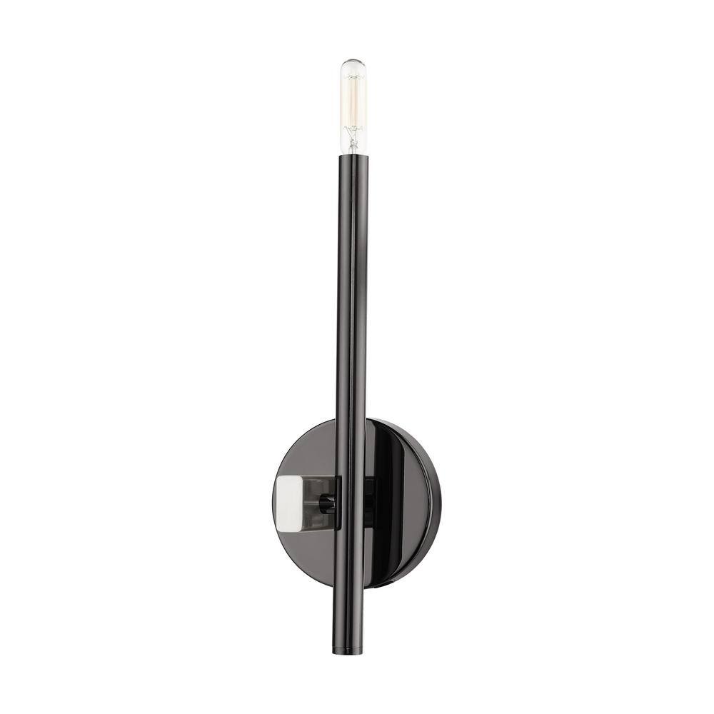 Denmark Black Chrome Slim 1-Light ADA Sconce
