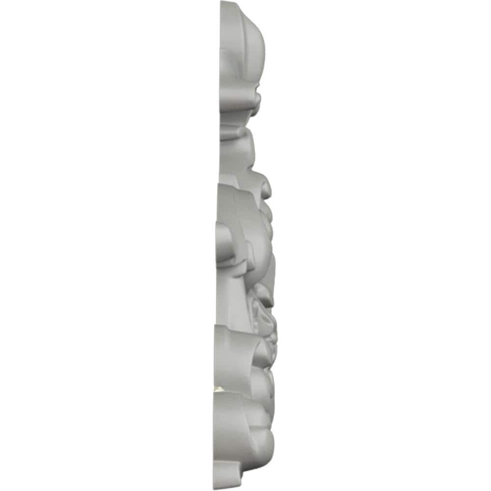 White Polyurethane Rectangular Crown Onlay with Scrolls
