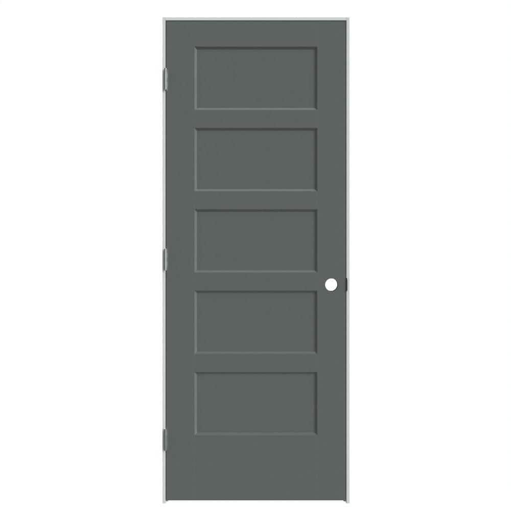 30 in. x 80 in. 5-Panel Bayshore Right-Hand Hollow Cordite Molded Composite Single Prehung Interior Door w/ Flat Jamb price history on PriceWatchPro